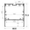 Picture of 60x73mm aluminium profile