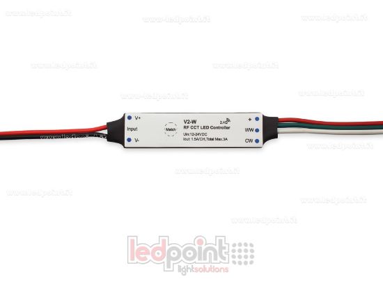 Bild von Mini Dimmerempfänger, für Profilmontage, CCT, 12/24V, 2ch 1,5A/CH, RF 2.4G