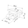 Bild von Weiße abgerundete Endkappe für einbauprofile Aluminiumprofil RE01-03