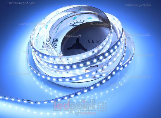 Bild von LED-Streifen 5m eisweiß 10000-12000K 2835 120LEDs/m Honglitronic 24V 14,4W/m