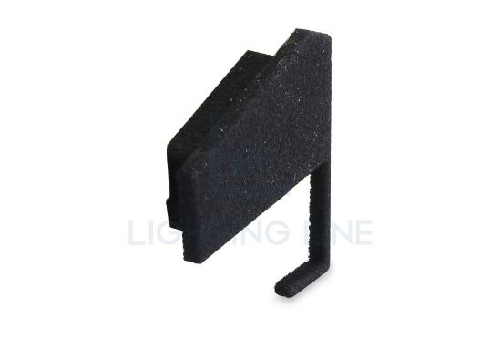 Immagine di Tappino destro in plastica nero per profilo SH01-03