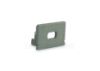Immagine di Tappino in plastica grigio con foro per passaggio del cavo per profilo SL15-01 con diffusore basso