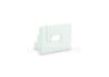 Picture of White plastic end cap with hole for power cable for profile SL15-01 with low diffuser