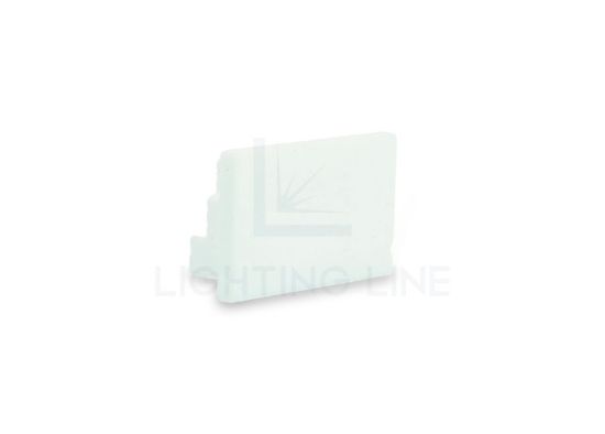 Picture of White plastic end cap for profile SL15-01 with low diffuser
