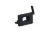 Picture of Right black plastic end cap with hole for power cable for profile SL16-16 with high diffuser