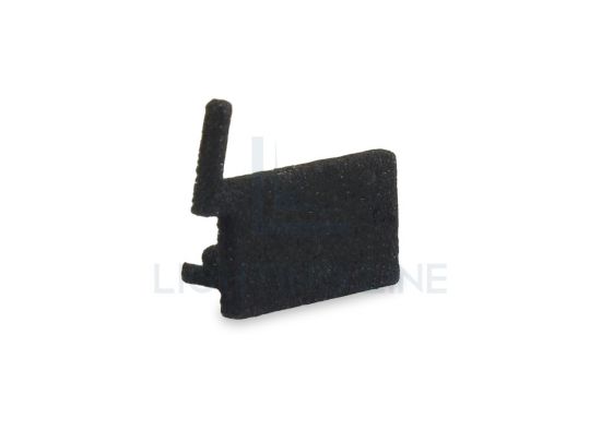 Immagine di Tappino sinistro in plastica nero per profilo SL16-16