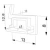 Picture of Right white plastic end cap for profile SL16-16
