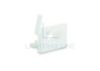 Picture of Left white plastic end cap with hole for power cable for profile SL16-16 with high diffuser