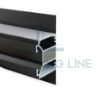 Bild von Doppelemissionsprofil Aluminium zur Wandmontage 31x70mm
