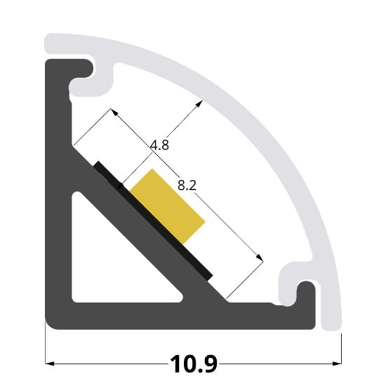 Immagine di Profilo in alluminio angolare 10mm