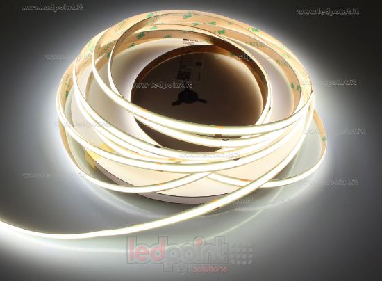 Immagine di Striscia led COB 10m bianco 4000K CRI Ra>90 480led/m 24V 11W/m