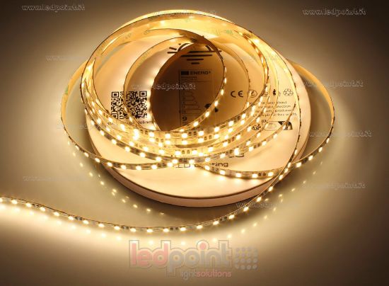 Immagine di Striscia led 5m bianco caldo 3000K 3step 2835 120led/m 12V 10W/m, PCB 5mm