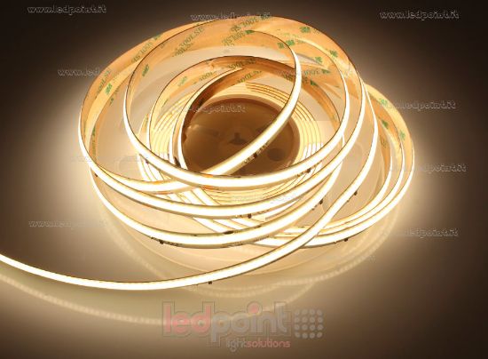 Immagine di Striscia led COB Control 5m bianco caldo 3000K CRI Ra>90 360led/m WS2811 24V 11W/m