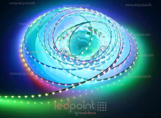 Immagine di Striscia led 5m Control RGB 0807 chip WS2812 133led/m 12V 5,5W/m PCB 2,6mm
