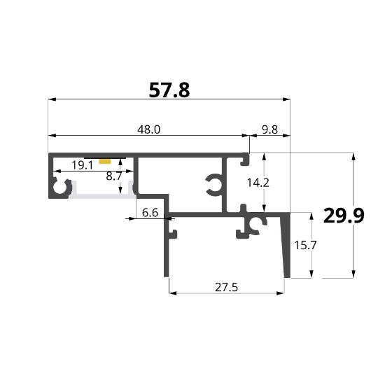 Bild von Aluminiumspiegelprofil