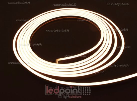 Immagine di Led Neon Flex 6x12mm bianco caldo 2700K 2835 24V 11W 140led/m IP65 5m