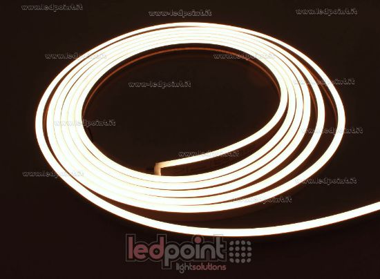 Immagine di Led Neon Flex 6x12mm bianco caldo 3000K 2835 24V 11W 140led/m IP65 5m