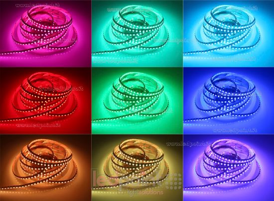 Picture of RGB LED strip 5m 120leds/m 3535 24V 23W/m, PCB 10mm
