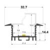 Picture of Recessed 32x15mm alluminium profile