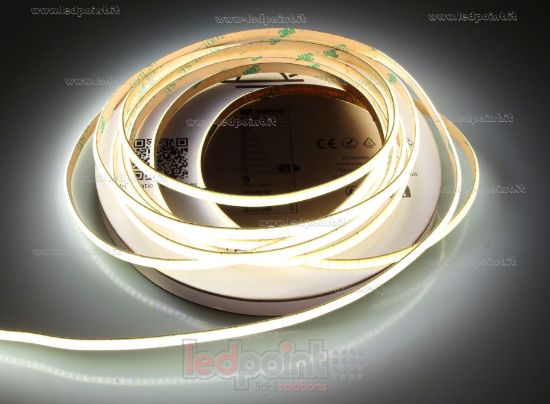 Bild von LED-Streifen COB 5m weiß 4000K CRI Ra>93 400led/m 12V 5mm PCB 9W/m