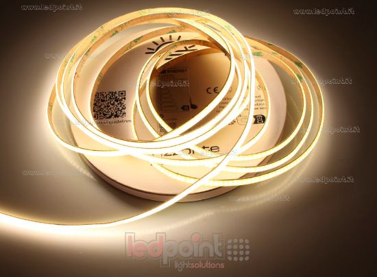 Picture of COB LED strip warm white 5m 3000K CRI Ra>93 400led/m 12V 5mm PCB 10W/m
