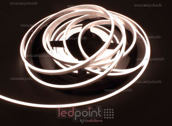Immagine di Led Neon Flex 4x8mm bianco caldo 3000K 2835 24V 11W 180led/m IP65 5m