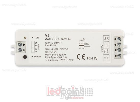 Bild von CCT Kontroller 12-24V, 2ch*5A, RF 2.4G