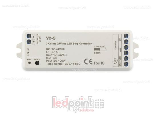Picture of RF 2.4G controller receiver for 2-wire CCT 12-24V, 1ch*5A, 2.4G