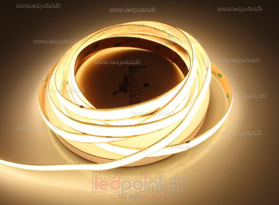 Picture of COB LED strip 5m warm white 3000K CRI Ra>90 600led/m 24V 26W/m