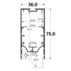 Bild von 36x75mm, Aluminiumprofil