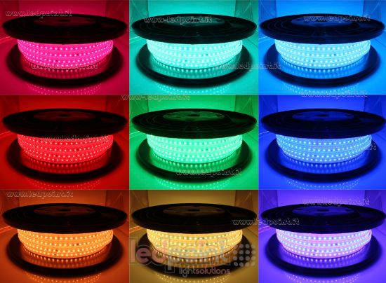 Bild von LED-Streifen 25m RGB 2835 72led/m 230V 11W/m,IP64 dicker Syliconrohr