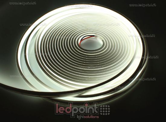 Picture of LED strip 10m white 4500K 2025 264leds/m 24V 12W/m, IP67 solid silicon white