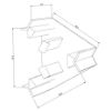 Picture of Connector cap for joining multiple hexagons of 26x36mm aluminum profile