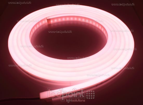 Picture of Led Neon Flex 11x20mm side view RGB+4000K 5050 24V 16,7W/m 70led/m IP67 5m