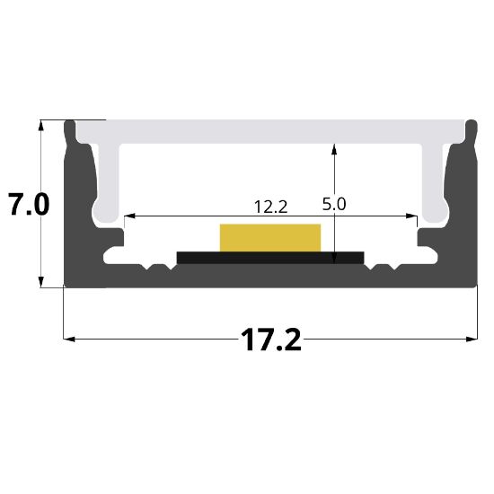 Picture of 17x7mm aluminium profile