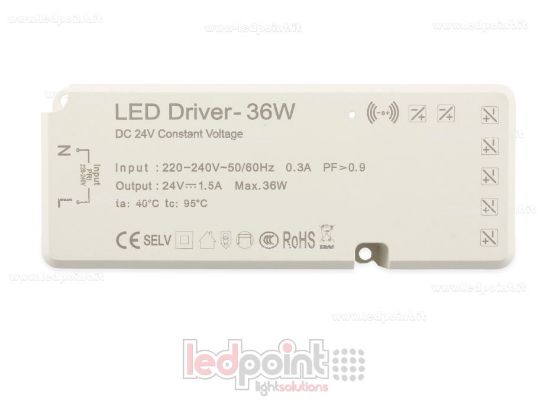 Immagine di Alimentatore 36W 24V Slim con morsettiera per sensori