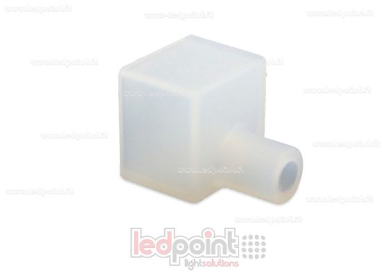 Picture of End cap with front outlet for power cable for 10x10mm Neon Flex