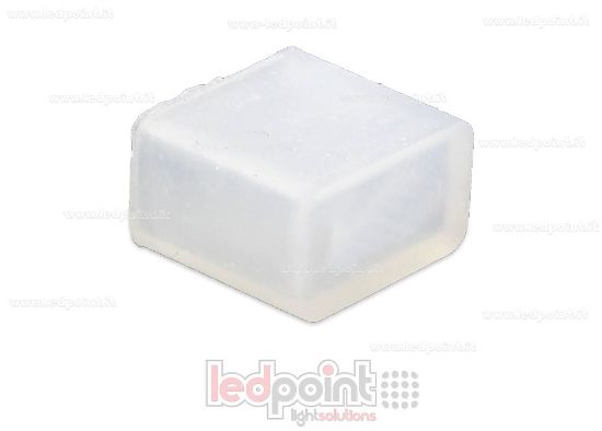 Bild von Transparenter 7mm Silikon-Endverschluss für LED-Streifen mit IP64 und IP67 Schutz