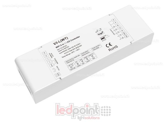 Picture of RGB+CCT receiver controller, 12/24V 5ch*6A or 36/48V, 5ch*4A, RF 2.4G and Wifi