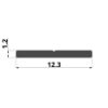Bild von Interne Oberfläche 12,3x1,2mm für Aluminiumprofile 12mm tile, 3 meters
