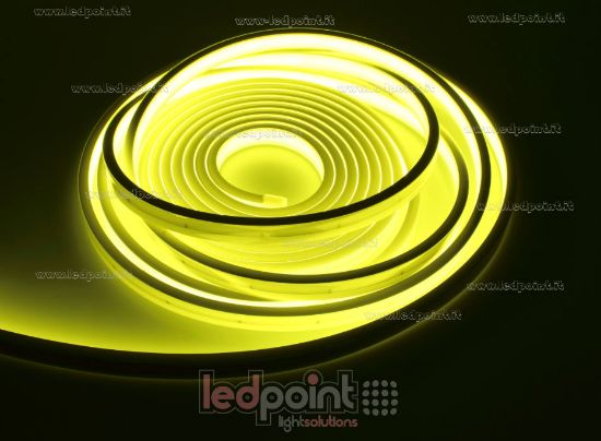Bild von LED-Streifen 5m Zitronengelb 2025 264LEDs/m 24V 12W/m, IP67 Weiß Sylicon