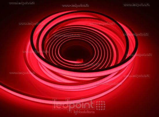 Bild von LED-Streifen 5m Rot 2025 264LEDs/m 24V 12W/m, IP67 Weiß Sylicon