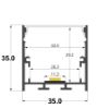 Picture of 35x35mm aluminium profile