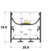Picture of 35x35mm aluminium profile