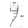 Bild von 48x18mm Wandaluminiumprofil