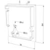 Picture of White right end cap for wall aluminium profile WL05-05