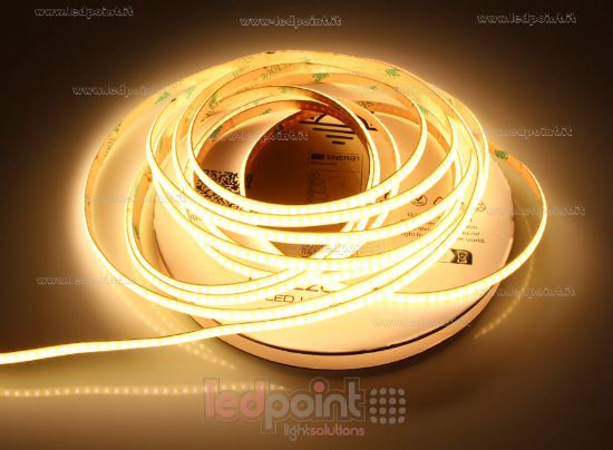 Bild von LED-Streifen COB 10m CCT 2700-6500K CRI Ra>90 2 Kabel 600LEDs/m 24V 8W/m PCB 5mm