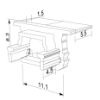 Bild von Graue Endkappe für RE14-23 Aluminiumeinbauprofil