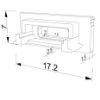 Bild von Weiß Endkappe mit Loch für Versorgungskabel für Aluminiumprofil SL17-03