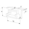 Bild von Schwarz Endkappe für RE15-16 Aluminiumeinbauprofil